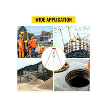 2600 lbs Heavy Duty Confined Space Tripod Rescue Kit 8 ft Adjustable Legs, 98 ft Cable Winch & Fall Protection System