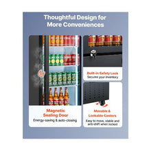 12.7 Cu.Ft Upright Commercial Merchandiser Refrigerator with Glass Display Door Adjustable Shelves and LED Beverage Cooler Design