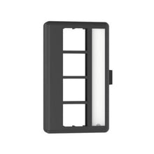 4 Port Furniture Faceplate With Label Pocket Black NK4MFLBL