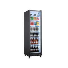 12.4 Cu.Ft Commercial Glass Door Display Refrigerator with Full-Height Design 5 Adjustable Shelves Soft LED Lighting for Shops, Bars & Home