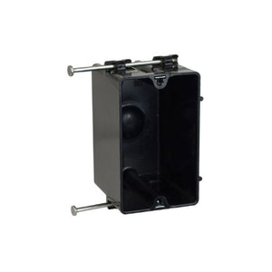 Nonmetallic Single Gang PVC Electrical Enclosure Box Black P-181QT
