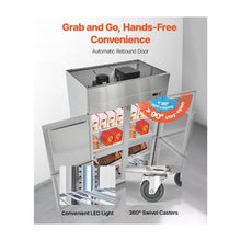 Heavy Duty 48 inch Commercial Upright Freezer 31.4 Cu.Ft. 4 Door Reach In Stainless Steel Freezer with Auto Defrost & LED Lighting
