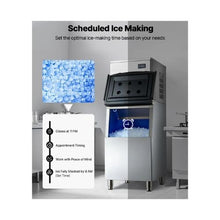 450 lb High-Capacity Stainless Steel Commercial Ice Machine with Self-Cleaning Function