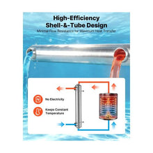 High Efficiency 600K BTU Swimming Pool Heat Transfer Exchanger for Indoor and Outdoor Spa & Hot Tub Heating Applications