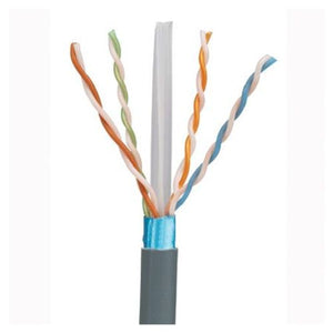23 AWG Shielded Solid Bare Copper Conductor Cable Black PFR6C04BL-UG (Pack of 1000)