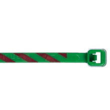 Cross Section Miniature Striped Premium Cable Tie Green With Red PLT1M-L5-2 (Pack of 50)