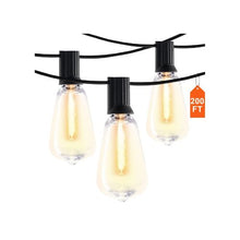 Heavy Duty 200FT Outdoor Extra Long 2700K Dimmable Patio LED Bulb String Lights