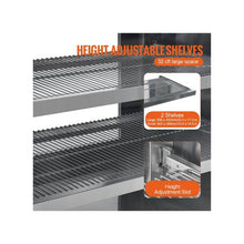 32 Cu.Ft. Upright Refrigerated Pastry Display Case with 4 Adjustable Display Shelves, LED Interior Lighting