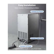 Professional Stainless Steel Commercial Ice Maker Machine 100 lbs/24H with 35 lbs Storage Bin