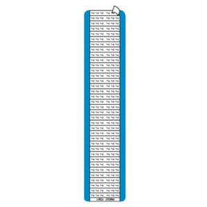 Vinyl Cloth Pre Printed Wire Marker Card White PCM-12 (Pack of 25)