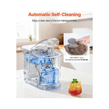 26 Lbs/24H Fast-Making Countertop Ice Machine with Self-Cleaning Function for Kitchen & Entertaining