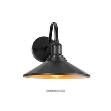E26 Bulb Farmhouse Metal Barn Style Gooseneck Outdoor Wall Light Black 2 Pack