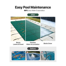 16 x 40 ft Rectangle Pool Safety Cover No Tray Inground Swimming Pool Cover with Drainage Holes Durable Mesh Winter Safety Cover Green