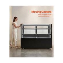17.6 Cu.Ft. Commercial Curved Refrigerated Dessert Display Case, 550L Bakery Showcase with TURBO Cooling