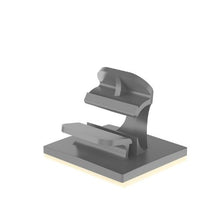 Adhesive Backed Latching Wire Clip Gray LWC19-A-C14 (Pack of 100)