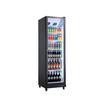 12.4 Cu.Ft Commercial Glass Door Display Refrigerator with Full-Height Design 5 Adjustable Shelves Soft LED Lighting for Shops, Bars & Home