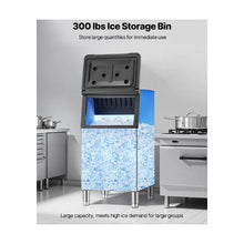 Stainless Steel Commercial Ice Storage Bin 300 lb Capacity with Adjustable Rubber Feet