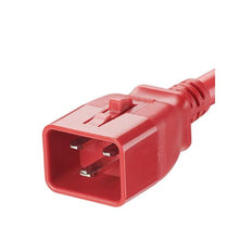 2FT Dual Locking IT Power Cord IEC C20 to IEC C19 Red LPCB01-X