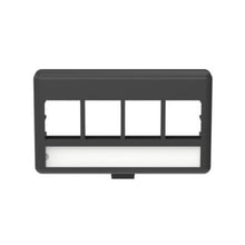 4 Port Furniture Faceplate With Label Pocket Black NK4MFLBL