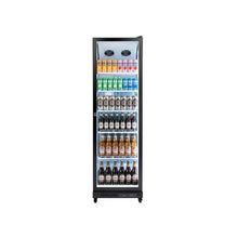 12.4 Cu.Ft Commercial Glass Door Display Refrigerator with Full-Height Design 5 Adjustable Shelves Soft LED Lighting for Shops, Bars & Home