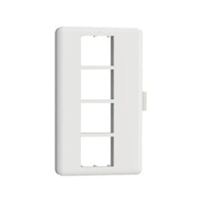 4 Port Flat Threaded Mount Furniture Faceplate White NK4MFWH
