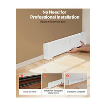 Standard 3 ft Electric Baseboard Heater Cover Replacement Easy Installation
