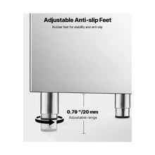 Stainless Steel Commercial Ice Storage Bin 300 lb Capacity with Adjustable Rubber Feet