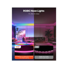 16.4 Ft Flexible Smart LED Neon Rope Light Compatible with Voice Assistants for Bedroom & Gaming