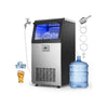 High Performance Compact Commercial Ice Maker 120 lbs/24H with LED Display & Self-Cleaning for Home, Bar & Restaurant