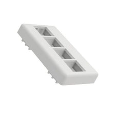 4 Port Flat Threaded Mount Furniture Faceplate White NK4MFWH