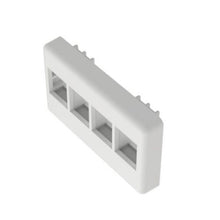 4 Port Flat Threaded Mount Furniture Faceplate White NK4MFWH