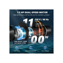 High-Performance 220V Variable Dual Speed Swimming Pool Pump with Strainer Basket