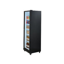 12.4 Cu.Ft Commercial Glass Door Display Refrigerator with Full-Height Design 5 Adjustable Shelves Soft LED Lighting for Shops, Bars & Home