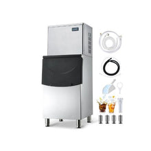 Commercial Ice Maker System 450 lbs/24H with Stainless Steel Storage Unit 250 lb Ice Storage