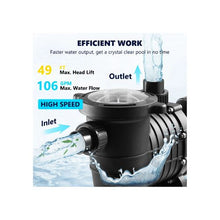 High-Performance 220V Variable Dual Speed Swimming Pool Pump with Strainer Basket