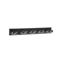 IP44 Waterproof Modern 5 Light LED Vanity Wall Light Bar with Black Finish for Bathroom & Hallway