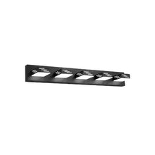 IP44 Waterproof Modern 5 Light LED Vanity Wall Light Bar with Black Finish for Bathroom & Hallway