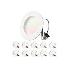 High Efficiency 4-Inch LED Ceiling Recessed Lights with Selectable White Tones 10 Pack