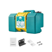 8-Gallon Portable Emergency Eyewash Station, Dual Spray Nozzles, OSHA & ANSI Compliant Wall-Mount or Flat-Surface Green