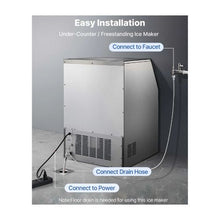 Large Capacity Indoor Commercial Ice Machine 360 lbs/24H with Adjustable Ice Thickness