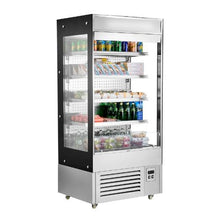 Commercial Air Curtain Display Cooler 18.4 Cu.Ft. Open Shelf Refrigerator for Stores & Restaurants