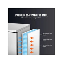 Heavy Duty Commercial Blast Chiller Freezer 80 L Stainless Steel Rapid Cooling Cabinet with 3 Tray Capacity