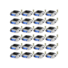 6 LED Outdoor Solar Weatherproof Solar Driveway Marker Lights Blue 24 Pack