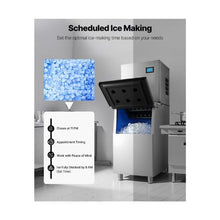 Commercial 360LB/24H Ice Maker Machine with 250LB Stainless Steel Storage Bin