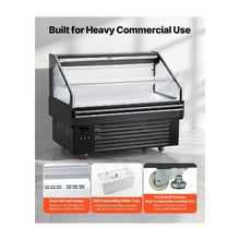 Horizontal 4.6 Cu.Ft. Open Air Display Refrigerator Commercial Grab-and-Go Cooler with LED Lights