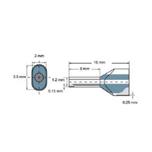 22 AWG TEAL INSULATED COPPER WIRE TWIN END FERRULE (Pack of 500) - V30AE006564