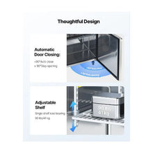 Commercial 48 Inch Stainless Steel Refrigerated Food Prep Table with 12 Trays & Cutting Board