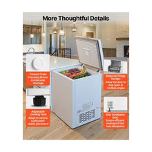 4.77 Cu.Ft Storage Household Chest Freezer with 2 Removable Baskets & Mechanical Control