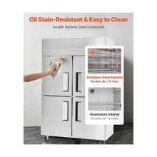 48 Inch Commercial Upright Refrigerator 31.4 Cu.Ft. 4 Door Stainless Steel  with Auto Defrost & Adjustable Shelves