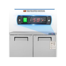 Commercial 48 Inch Worktop Fridge Stainless Steel 2-Door Undercounter Refrigerator with Lock